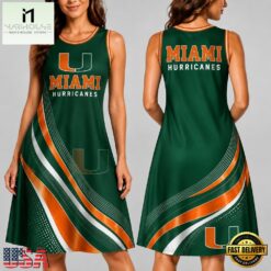 Miami Hurricanes NCAA Team Pride Women's Sleeveless Dress, NCAA Women Team Dress Miami Hurricanes Ncaa Team Pride Women S Sleeveless Dress
