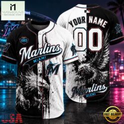 Miami Marlins 2026 MLB Eagle America Personalized Baseball Jersey , MLB Sports Baseball Jersey Miami Marlins 2026 Mlb Eagle America Personalized Baseball Jersey