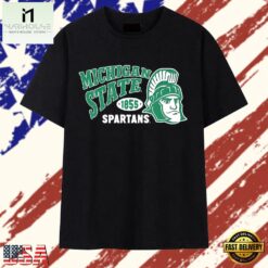 Michigan State Spartans 1855 MSU NCAA college sports T Shirt, Stylish 2D Graphic Shirt Michigan State Spartans 1855 Msu Ncaa College Sports T Shirt