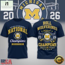Michigan Wolverines NCAA Road to Glory 2026 Football Champions 3D Shirt , NCAA College 3D Shirt Michigan Wolverines Ncaa Road TO Glory 2026 Football Champions 3D Shirt