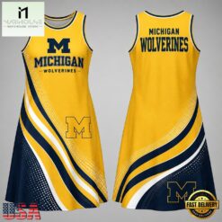 Michigan Wolverines NCAA Team Pride Women's Sleeveless Dress, NCAA Women Team Dress Michigan Wolverines Ncaa Team Pride Women S Sleeveless Dress