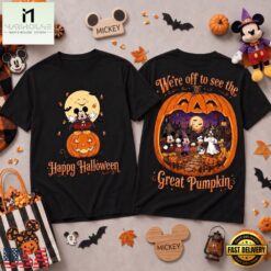 Mickey Halloween Night Great Pumpkin T Shirt, Popular 3D Music Tee Mickey Halloween Night Great Pumpkin T Shirt