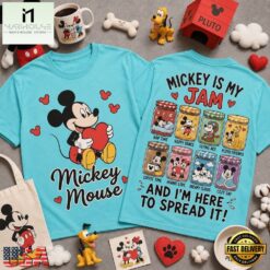 Mickey Mouse Is My Jam Cute Love T Shirt, Popular 3D Music Tee Mickey Mouse IS MY Jam Cute Love T Shirt