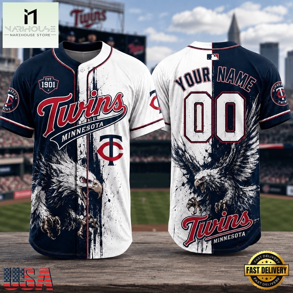 Minnesota Twins 2026 MLB Eagle America Personalized Baseball Jersey , MLB Sports Baseball Jersey Minnesota Twins 2026 MLB Eagle America Personalized Baseball Jersey , MLB Sports Baseball Jersey