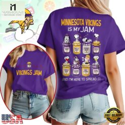 Minnesota Vikings NFL Jam Snoopy Peanuts Football Fan 3D Shirt, NFL Sporty Shirt Minnesota Vikings Nfl Jam Snoopy Peanuts Football Fan 3D Shirt