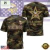 Minnesota Vikings NFL Veterans US Army Camo New Design 3D Shirt , NFL Sporty Shirt Minnesota Vikings Nfl Veterans US Army Camo New Design 3D Shirt