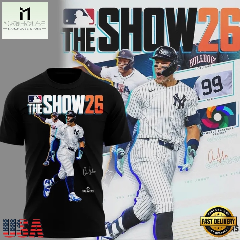 MLB The Show 26 Aaron Judge From New York Yankees Cover Athlete T Shirt, Hot 3D Shirt Trend MLB The Show 26 Aaron Judge From New York Yankees Cover Athlete T Shirt, Hot 3D Shirt Trend