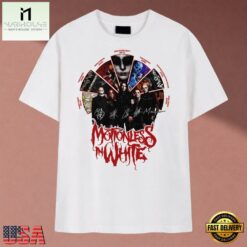 Motionless In White Band Graphic Logo Album Wheel T Shirt, Music Fan 2D Shirt Motionless IN White Band Graphic Logo Album Wheel T Shirt