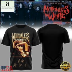 Motionless In White The Sweat And Blood Tour 2026 Signature 3D Shirt , Popular 3D Music Tee Motionless IN White The Sweat And Blood Tour 2026 Signature 3D Shirt