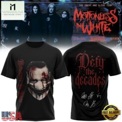 Motionless In White The Sweat And Blood Tour Signed 2026 Special New T Shirt , Popular 3D Music Tee Motionless IN White The Sweat And Blood Tour Signed 2026 Special New T Shirt
