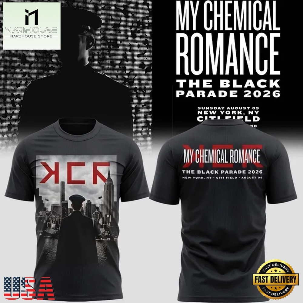 My Chemical Romance The Black Parade 2026 Tour Citi Field New York NY T Shirt , Music Fans 3D T Shirt My Chemical Romance The Black Parade 2026 Tour Citi Field New York NY T Shirt , Music Fans 3D T Shirt