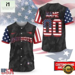 New England Patriots NFL American Pride Custom Baseball Jersey Shirt , NFL Game Day Jersey New England Patriots Nfl American Pride Custom Baseball Jersey Shirt