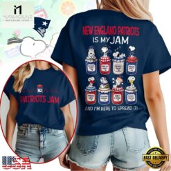 New England Patriots NFL Jam Snoopy Peanuts Football Fan 3D Shirt, NFL Sporty Shirt New England Patriots Nfl Jam Snoopy Peanuts Football Fan 3D Shirt