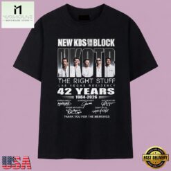 New Kids On The Block 42 Years Las Vegas Residency Signatures T Shirt, Music Fan 2D Shirt New Kids ON The Block 42 Years Las Vegas Residency Signatures T Shirt