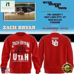 New Sweatshirt Zach Bryan x Utah Utes Football, With Heaven On Tour 2026 Sweatshirt , Music Fans 3D T Shirt New Sweatshirt Zach Bryan X Utah Utes Football With Heaven ON Tour 2026 Sweatshirt