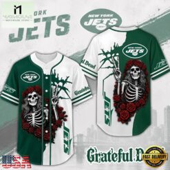 New York Jets NFL Game Day Grateful Dead Baseball Jersey Shirt, NFL Game Day Jersey New York Jets Nfl Game Day Grateful Dead Baseball Jersey Shirt