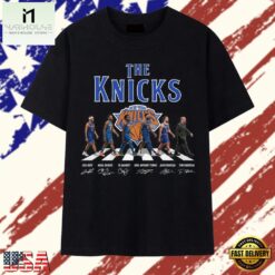 New York Knicks Abbey Road Basketball Team Players Signatures T Shirt , Stylish 2D Graphic Shirt New York Knicks Abbey Road Basketball Team Players Signatures T Shirt