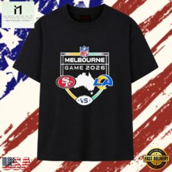 NFL Melbourne game 2026 San Francisco 49ers vs Los Angeles Rams T Shirt, Stylish 2D Graphic Shirt Nfl Melbourne Game 2026 San Francisco 49ers VS Los Angeles Rams T Shirt