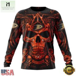 NHL Anaheim Ducks Special Design Halloween With Skull Art Hoodie, T Shirt , NHL 3D Game Day Tee Nhl Anaheim Ducks Special Design Halloween With Skull Art Hoodie T Shirt 3