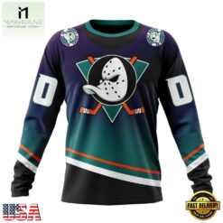 NHL Anaheim Ducks Special Retro Gradient Design Hoodie, T Shirt, NHL 3D Game Day Tee Nhl Anaheim Ducks Special Retro Gradient Design Hoodie T Shirt 3