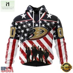 NHL Anaheim Ducks Specialized Kits For Honor USS Military Hoodie, T Shirt , NHL 3D Game Day Tee Nhl Anaheim Ducks Specialized Kits For Honor Uss Military Hoodie T Shirt 1