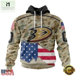 NHL Anaheim Ducks Specialized Kits For United State With Camo Color Hoodie, T Shirt , NHL 3D Game Day Tee Nhl Anaheim Ducks Specialized Kits For United State With Camo Color Hoodie T Shirt 1