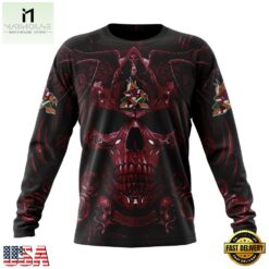 NHL Arizona Coyotes Special Design Halloween With Skull Art Hoodie, T Shirt , NHL 3D Game Day Tee Nhl Arizona Coyotes Special Design Halloween With Skull Art Hoodie T Shirt 3