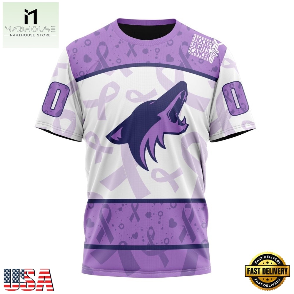 NHL Arizona Coyotes Special Lavender Fight Cancer Hoodie, T Shirt , NHL 3D Game Day Tee NHL Arizona Coyotes Special Lavender Fight Cancer Hoodie, T Shirt , NHL 3D Game Day Tee