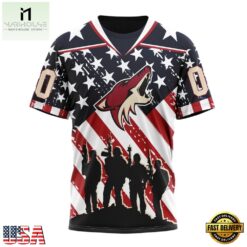 NHL Arizona Coyotes Specialized Kits For Honor USS Military Hoodie, T Shirt , NHL 3D Game Day Tee Nhl Arizona Coyotes Specialized Kits For Honor Uss Military Hoodie T Shirt 4