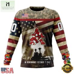 NHL Arizona Coyotes Specialized Unisex Kits Remember Pearl Harbor Hoodie, T Shirt , NHL 3D Game Day Tee Nhl Arizona Coyotes Specialized Unisex Kits Remember Pearl Harbor Hoodie T Shirt 3