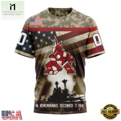 NHL Arizona Coyotes Specialized Unisex Kits Remember Pearl Harbor Hoodie, T Shirt , NHL 3D Game Day Tee Nhl Arizona Coyotes Specialized Unisex Kits Remember Pearl Harbor Hoodie T Shirt 4