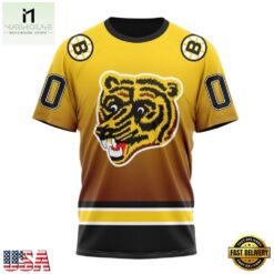 NHL Boston Bruins Special Retro Gradient Design Hoodie, T Shirt, NHL 3D Game Day Tee Nhl Boston Bruins Special Retro Gradient Design Hoodie T Shirt 4