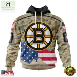 NHL Boston Bruins Specialized Kits For United State With Camo Color Hoodie, T Shirt , NHL 3D Game Day Tee Nhl Boston Bruins Specialized Kits For United State With Camo Color Hoodie T Shirt 1