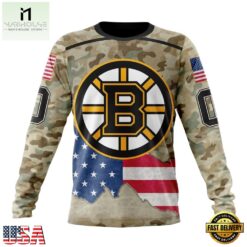 NHL Boston Bruins Specialized Kits For United State With Camo Color Hoodie, T Shirt , NHL 3D Game Day Tee Nhl Boston Bruins Specialized Kits For United State With Camo Color Hoodie T Shirt 3