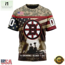 NHL Boston Bruins Specialized Unisex Kits Remember Pearl Harbor Hoodie, T Shirt , NHL 3D Game Day Tee Nhl Boston Bruins Specialized Unisex Kits Remember Pearl Harbor Hoodie T Shirt 4