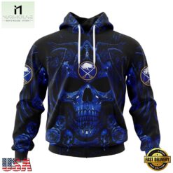NHL Buffalo Sabres Special Design Halloween With Skull Art Hoodie, T Shirt , NHL 3D Game Day Tee Nhl Buffalo Sabres Special Design Halloween With Skull Art Hoodie T Shirt 1