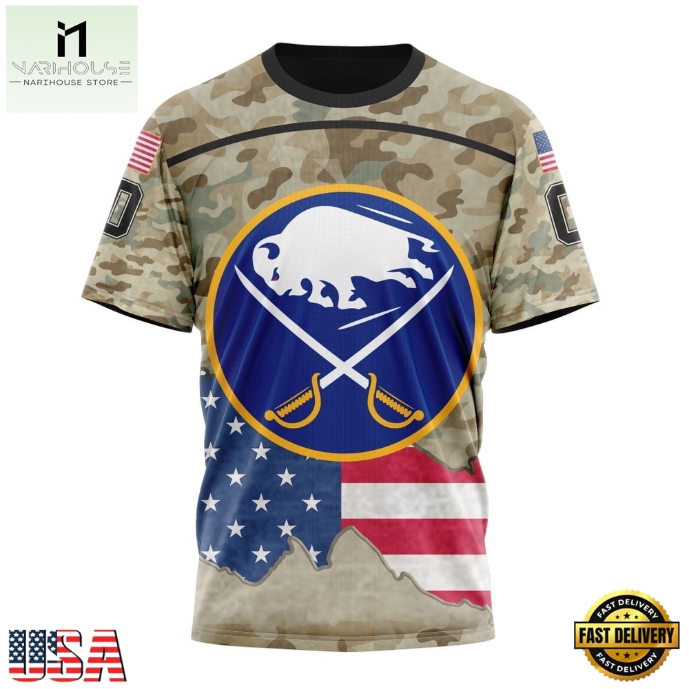 NHL Buffalo Sabres Specialized Kits For United State With Camo Color Hoodie, T Shirt , NHL 3D Game Day Tee NHL Buffalo Sabres Specialized Kits For United State With Camo Color Hoodie, T Shirt , NHL 3D Game Day Tee