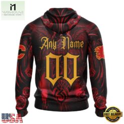 NHL Calgary Flames Special Design Halloween With Skull Art Hoodie, T Shirt , NHL 3D Game Day Tee Nhl Calgary Flames Special Design Halloween With Skull Art Hoodie T Shirt 2