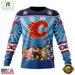 NHL Calgary Flames Special Paw Patrol Kits Hoodie, T Shirt , NHL 3D Game Day Tee Nhl Calgary Flames Special Paw Patrol Kits Hoodie T Shirt 3