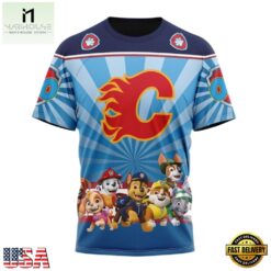 NHL Calgary Flames Special Paw Patrol Kits Hoodie, T Shirt , NHL 3D Game Day Tee Nhl Calgary Flames Special Paw Patrol Kits Hoodie T Shirt 4