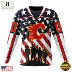 NHL Calgary Flames Specialized Kits For Honor USS Military Hoodie, T Shirt , NHL 3D Game Day Tee Nhl Calgary Flames Specialized Kits For Honor Uss Military Hoodie T Shirt 3