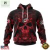 NHL Carolina Hurricanes Special Design Halloween With Skull Art Hoodie, T Shirt , NHL 3D Game Day Tee Nhl Carolina Hurricanes Special Design Halloween With Skull Art Hoodie T Shirt 1