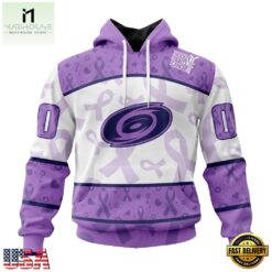 NHL Carolina Hurricanes Special Lavender Fight Cancer Hoodie, T Shirt , NHL 3D Game Day Tee Nhl Carolina Hurricanes Special Lavender Fight Cancer Hoodie T Shirt 1
