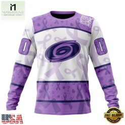 NHL Carolina Hurricanes Special Lavender Fight Cancer Hoodie, T Shirt , NHL 3D Game Day Tee Nhl Carolina Hurricanes Special Lavender Fight Cancer Hoodie T Shirt 4