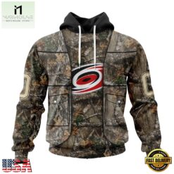 NHL Carolina Hurricanes Specialized Unisex Vest Kits With Realtree Camo Hoodie, T Shirt, NHL 3D Game Day Tee Nhl Carolina Hurricanes Specialized Unisex Vest Kits With Realtree Camo Hoodie T Shirt 1