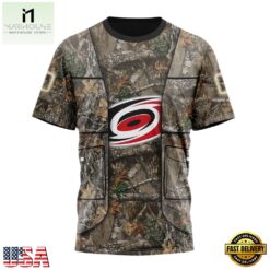 NHL Carolina Hurricanes Specialized Unisex Vest Kits With Realtree Camo Hoodie, T Shirt, NHL 3D Game Day Tee Nhl Carolina Hurricanes Specialized Unisex Vest Kits With Realtree Camo Hoodie T Shirt 4