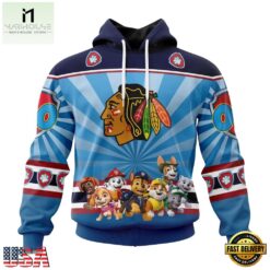 NHL Chicago Blackhawks Special Paw Patrol Kits Hoodie, T Shirt , NHL 3D Game Day Tee Nhl Chicago Blackhawks Special Paw Patrol Kits Hoodie T Shirt 1