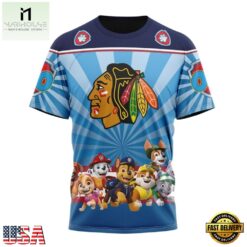 NHL Chicago Blackhawks Special Paw Patrol Kits Hoodie, T Shirt , NHL 3D Game Day Tee Nhl Chicago Blackhawks Special Paw Patrol Kits Hoodie T Shirt 4
