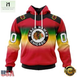 NHL Chicago Blackhawks Special Retro Gradient Design Hoodie, T Shirt, NHL 3D Game Day Tee Nhl Chicago Blackhawks Special Retro Gradient Design Hoodie T Shirt 1