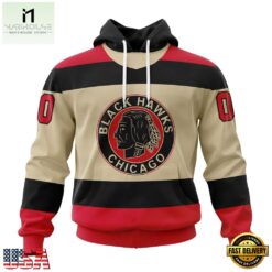 NHL Chicago BlackHawks Specialized Unisex Kits With Retro Concepts Hoodie, T Shirt , NHL 3D Game Day Tee Nhl Chicago Blackhawks Specialized Unisex Kits With Retro Concepts Hoodie T Shirt 1